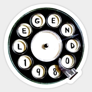 Retro Phone, 1980 Legend, Born in 1980 Sticker